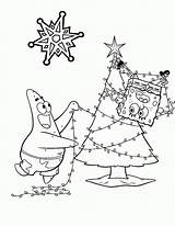 Spongebob Christmas Coloring Pages To Print sketch template