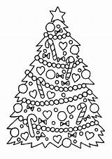 Printable Christmas Tree Coloring Pages sketch template