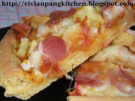 Vivian Pang Kitchen: Pizza with Pumpkin Dough/ Straight Dough Method ...