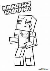 Printable Minecraft Characters Coloring Pages sketch template