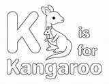 K For Kangaroo Coloring Pages sketch template