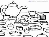 Tea Party Coloring Pages For Kids Printable sketch template