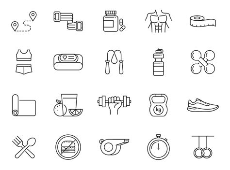 Fitness Vector Icons Part 03