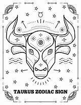Taurus Coloring Pages Free Printable Zodiac Fun sketch template