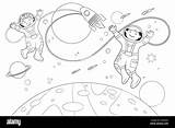 Astronauts In Space Coloring Pages sketch template
