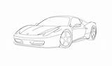 Ferrari 458 Coloring Pages sketch template