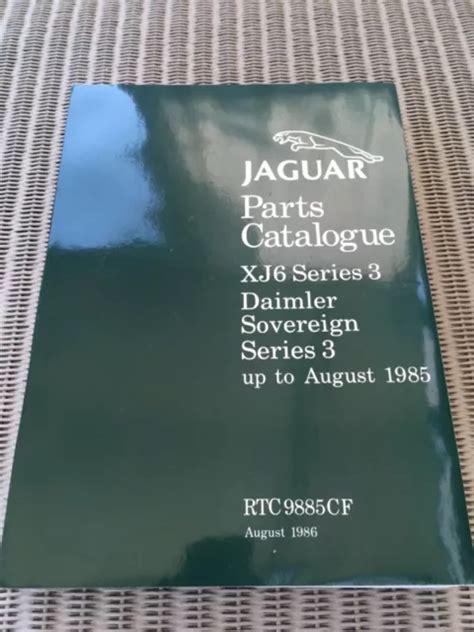 JAGUAR PARTS CATALOGUE XJ6 Series 3 Daimler Sovereign to August 1985 RTC9885CF £39.00 - PicClick UK