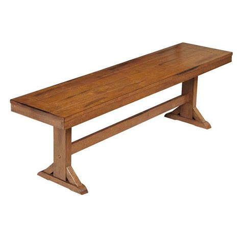 Indoor Bench Furniture Antique Brown Rustic Wood Backless Entryway ...