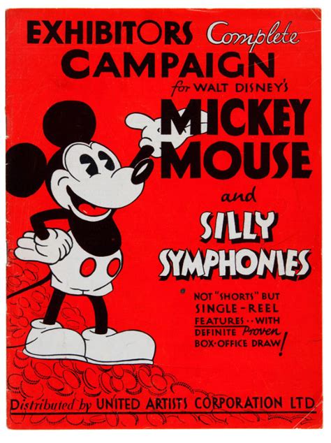 MICKEY MOUSE & SILLY SYMPHONIES ENGLISH "EXHIBITORS COMPLETE CAMPAIGN ...