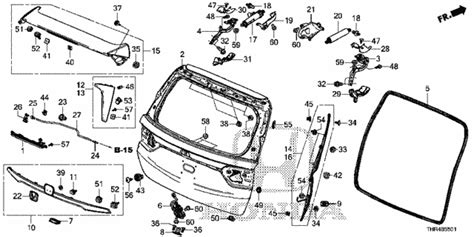 2019-2020 Honda ODYSSEY 5-DOOR Hinge, L Tailgate 68260-THR-A02ZZ ...