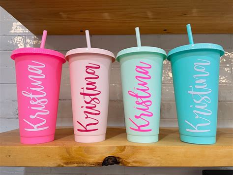 Custom Water Bottle Tumbler, Bridemaids Gift, Neon Cup Smoothie Cup, Bride Tribe Tumblers ...