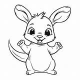 Premium Photo  Cute baby kangaroo coloring Page sketch template