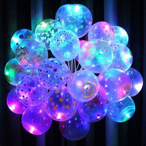 50pcs a lot Multicolor Lights LED Balloons Xmas Party Wedding Birthday Home Decor-in Ballons ...
