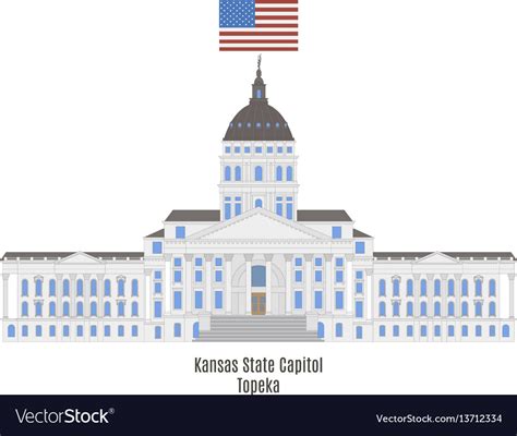 Kansas state capitol Royalty Free Vector Image