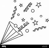 Party Popper Coloring Page Free Printable Pages 44% OFF sketch template