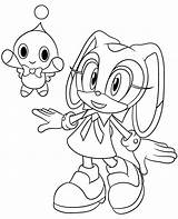 Cream The Rabbit coloring Page sketch template