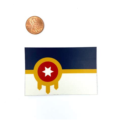 Tulsa Flag Sticker Small - Ida Red General Store