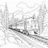 Zug In Der Natur  Happycoloringnet sketch template