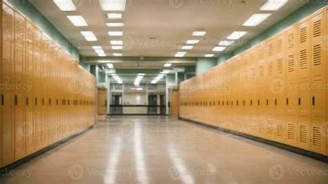 High school hallway with lockers. Ai Generated 32210264 Stock Photo at Vecteezy