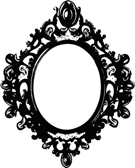 Black mirror frame by ~BerryKissed on deviantART Circle Frames, Oval Frame, Picture Frames ...
