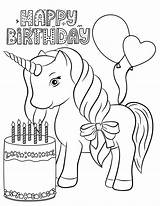 Unicorn Birthday Coloring Pages Printables  Etsy sketch template