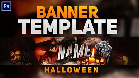 HALLOWEEN Banner TEMPLATE! - YouTube