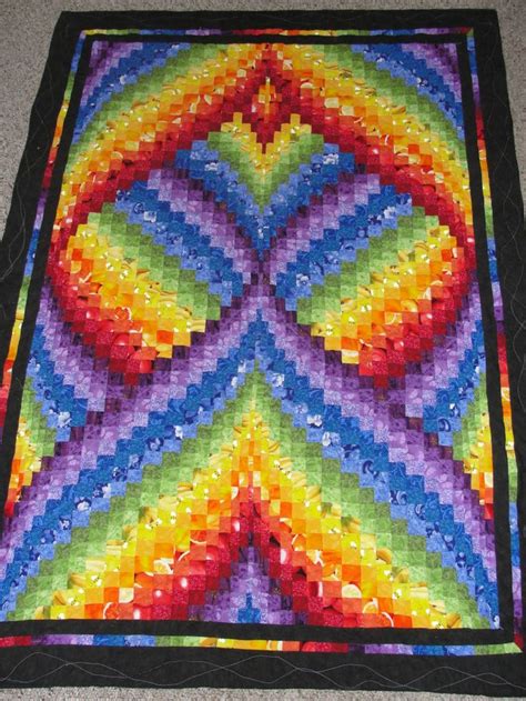 Rainbow "Fractal" bargello - QUILTING | Rainbow quilt, Bargello quilts ...