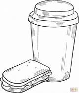 Sandwich For Lunch Coloring Page  Free Printable Coloring Pages sketch template