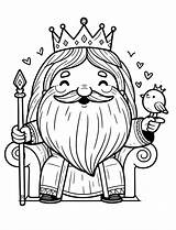 Coloring Pages King Home sketch template