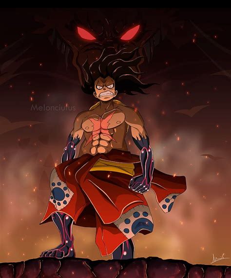 One Piece, Monkey D. Luffy, Kaido, Gear Fourth Snakeman, dark HD wallpaper | Luffy gear 4, Luffy ...