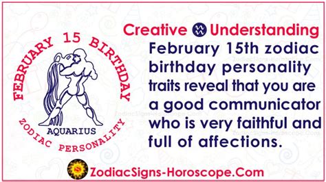 February 15 Zodiac (Aquarius) Horoscope Birthday Personality and Lucky Things | ZSH