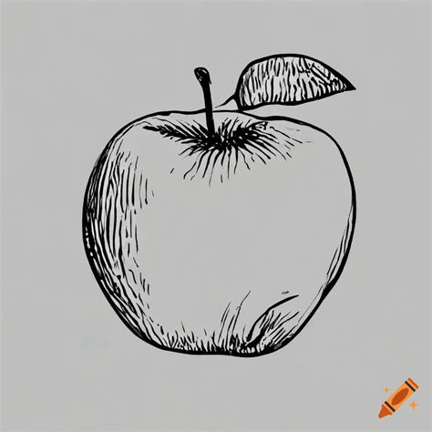 Drawing of an apple on Craiyon