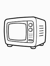 Microwave oven colouring Book Pages For children And Adults With Vector  sketch template