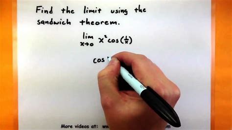 Calculus - Use the sandwich theorem to find the limit - YouTube