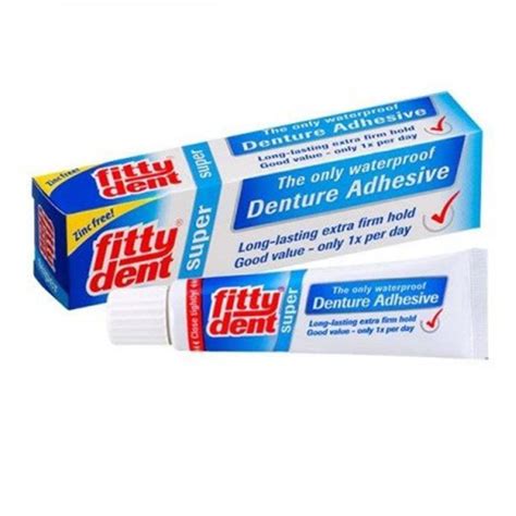 =>FITTYDENT, Fitty Dent Denture Adhesive 40 Gram, long-lasting hold, once daily 9002240001022 | eBay