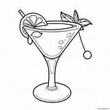 Cocktail Coloring Page 48703 38535 sketch template
