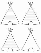 Printable Teepee Pattern sketch template