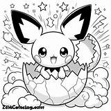 Pichu Is Born Coloring Page  For Kids – Smart Creative And Fun sketch template