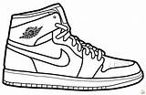 Nike Shoe Outline Coloring Page sketch template