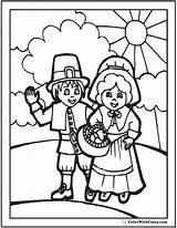 Thanksgiving Pilgrims Coloring Pages sketch template