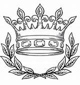 Crown King Queen Coloring Page sketch template