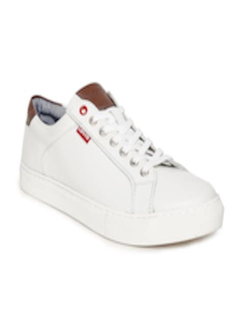 Buy Levis Men White Prellude Leather Sneakers - Casual Shoes for Men ...