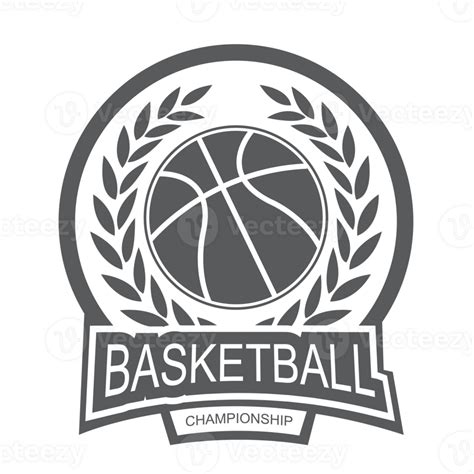 Black and white basketball logo.Success concept. 23579985 PNG