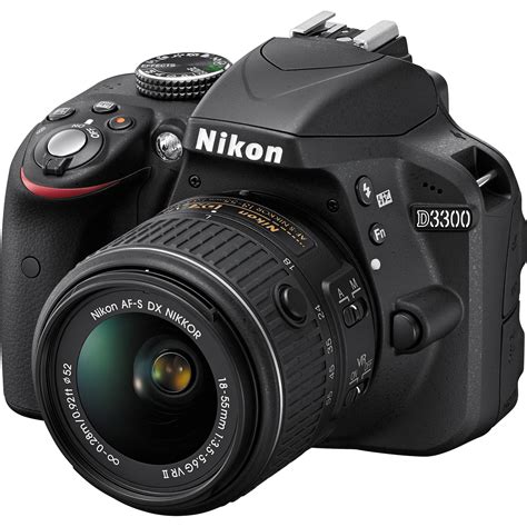 Nikon D3300 DSLR Camera with 18-55mm Lens (Black) 1532 B&H Photo