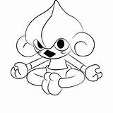 Coloring Page  Pokémon Meditite Beginning With M Free sketch template