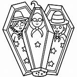 Coffin Coloring Pages With Witches  Coloring Fun Zone sketch template