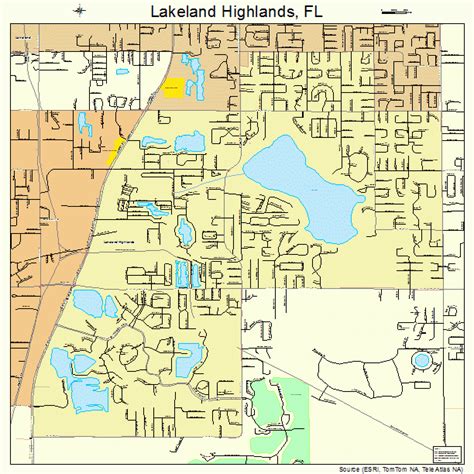 Lakeland Highlands Florida Street Map 1238262