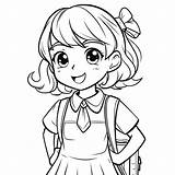 School Girl Coloring Pages sketch template