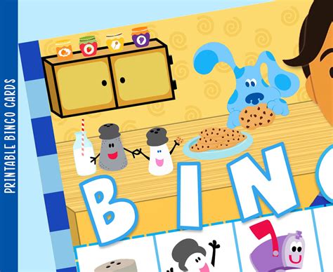 Blue's Clues Bingo Game Blue's Clues Birthday - Etsy