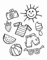 Summer Clothes Coloring Pages For Kids sketch template